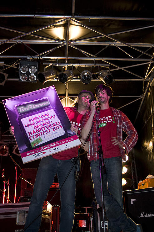 Vorstellung des Tonflimmern Wettbewerbs beim Besser als Nix Festival 2013