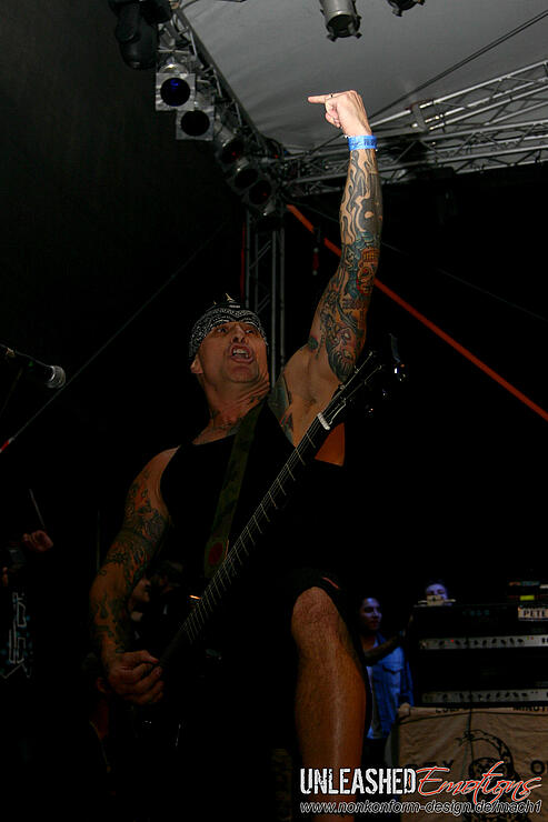 Pete Koller von Sick Of It All auf dem Mach1 Festival 2009 bei Limburg im Rahmen meines FH Projekts 'Unleashed Emotions'