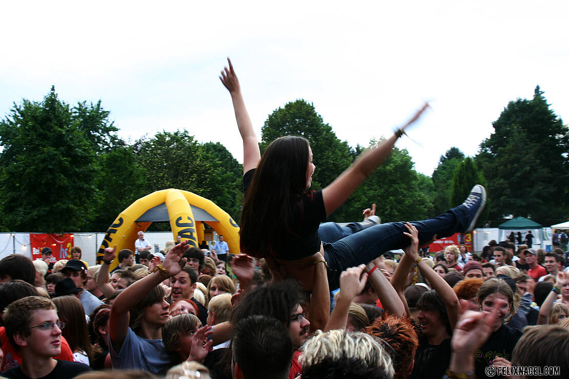 Die Friedberger Ska Band 'Evil Cavies' auf dem Soundgarden Festival 2008 in Friedberg (Hessen) 