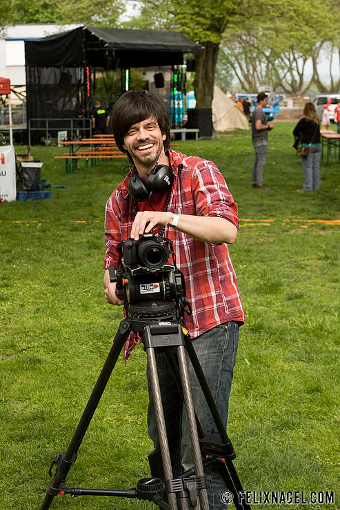 Aufbau beim Besser als Nix Festival