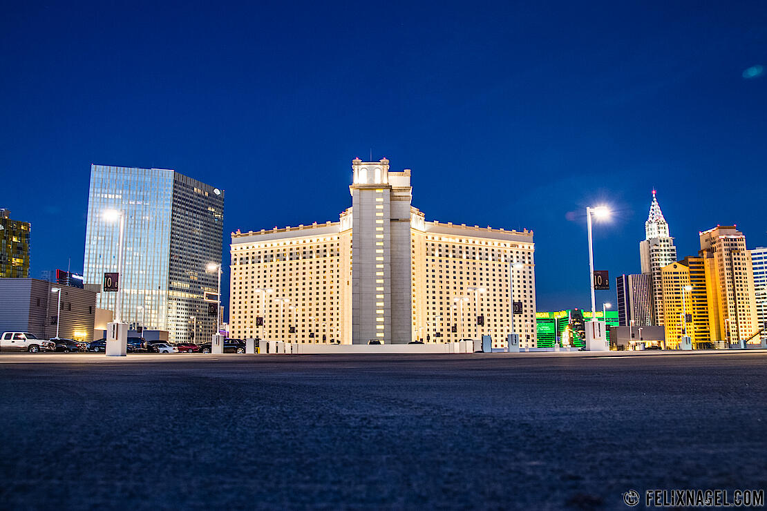 Aussicht vom Park Deck des Monte Carlo, Las Vegas, USA 2015